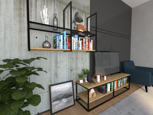 pólka wisząca z siatką siatka cięto ciągniona arles industrialna pólka loft producent poznań dowolny wymiar