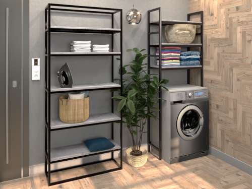 regał industrialny nad pralkę półki zabudowa savar pralki regał pralka pralnia łazienka loft każdy wymiar producent poznań.jpg