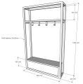 Wieszak wiszący do przedpokoju nowoczesny industrialny szafka wieszaki loft stalowy metalowy dowolny wymiar poznań producent