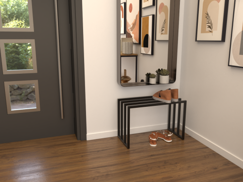 Stojak na buty Oviedo stalowy metalowy industrialny dowolny wymiar Poznań producent